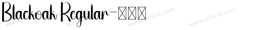 Blackoak Regular字体转换